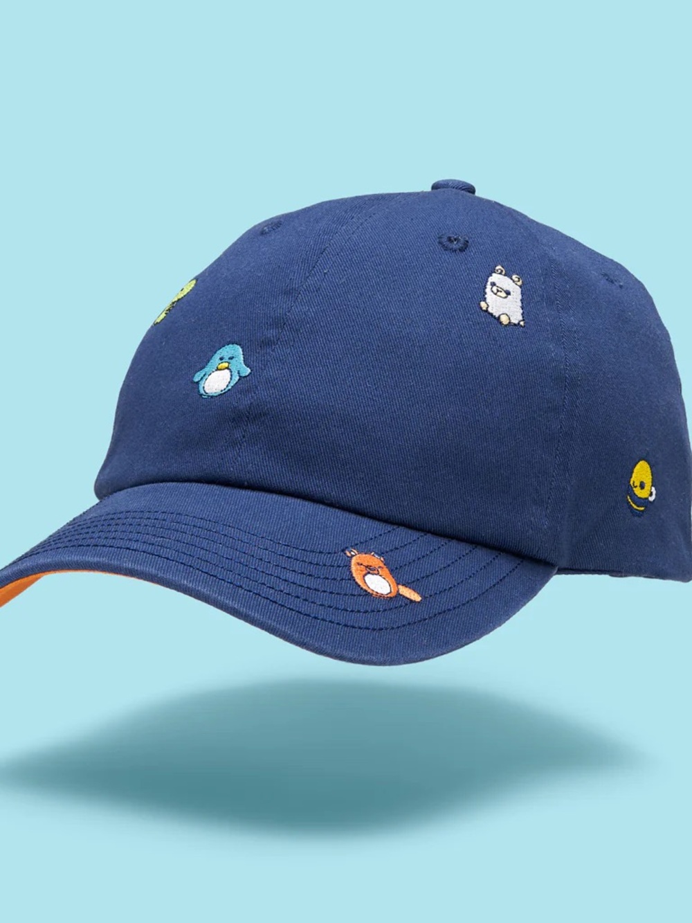 Woobles Navy Blue Cap-solute Classic Hat with Animal Embroidery